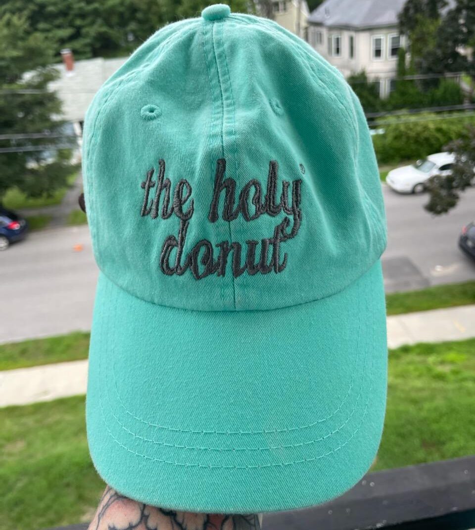 teal hat